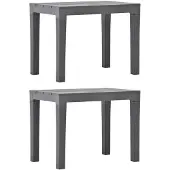 vidaXL Gartenbänke 2 Stk. Moccafarben Kunststoff