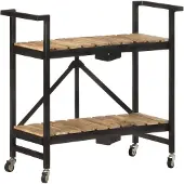vidaXL Küchenwagen 87x36x81 cm Mango Massivholz