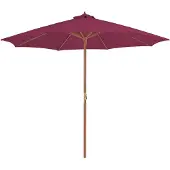 vidaXL Sonnenschirm mit Holz-Mast 300 cm Bordeauxrot