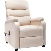 vidaXL Massagesessel Creme Stoff