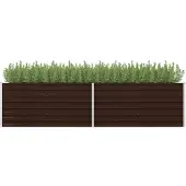 vidaXL Garten-Hochbeet Braun 320 x 80 x 77 cm Verzinkter Stahl