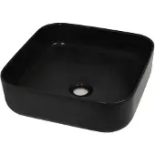vidaXL Waschbecken Keramik Quadratisch Schwarz 38 x 38 x 13,5 cm