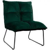 Livin24 Bronx71 Samt Sessel Malaga modern grün