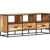 vidaXL TV-Schrank 110x30x45 cm Massivholz Akazie