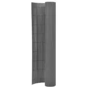 vidaXL Gartenzaun Doppelseitig 110x400 cm Grau