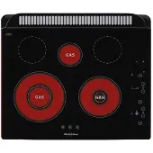 Vitrokitchen 301TGN, Schwarz, Integriert, Kombi, 5 Zone(n), 3 Zone(n), 2 Zone(n)