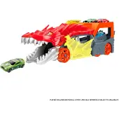 Hot Wheels City Drachentransporter, spuckt Autos aus seinem Maul, Geschenk für Kinder ab 3 Jahren, Fahrzeug- & Schienen-Set, 3 Jahr(e), Kunststoff, Mehrfarbig