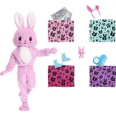 Barbie Cutie Reveal Puppe mit Hasen-Plüschkostüm und 10 Überraschungen