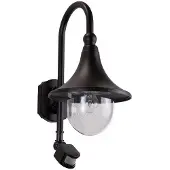 LINDBY Aussenwandleuchte mit Bewegungsmelder Daphne , dimmbar, schwarz, Aluminium, Modern