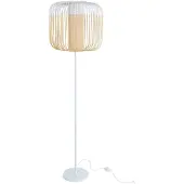 Forestier Bamboo Stehleuchte White - , Bamboo Light, Weiß, für Wohnzimmer, Bambus, Design