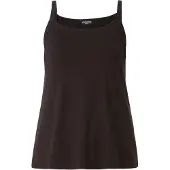 Base Level Curvy Spaghettitop "Alexa", Damen, Gr. 58 (60), schwarz, Jersey, Obermaterial: 94% Viskose, 6% Elasthan, unifarben, figurbetont hüftbedeckend, Tops Spaghettitop, Verstellbare Träger