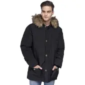 Lonsdale Herren Winterjacke mit Kapuze normale Passform STREETLAM Black XXL