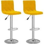 vidaXL Barhocker 2 Stk. Senfgelb Samt