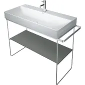 Duravit DuraSquare Glaseinleger 97x38cm für Metallkonsolen 003103/ 003104, 0099658700, Farbe: Flannel Grey Hochglanz Lack