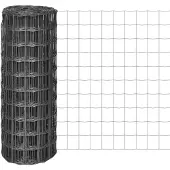 vidaXL Eurozaun Stahl 25 x 1 m Grau