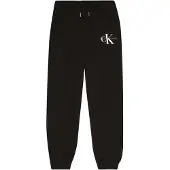 Calvin Klein Sweathose "MONOGRAM LOGO SWEATPANTS", Mädchen, Gr. 4 (104), N-Gr, schwarz (ck schwarz), Sweatware, Obermaterial: 100% Baumwolle, normal, Hosen Sweathose, für Kinder bis 16 Jahre