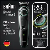 Braun BT3341, Waschbar, Akku, Schwarz, Grün