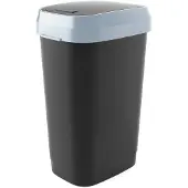 Curver Abfalleimer Dual Swing Bin L, schwarz, 50 l