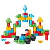 PolyM Bausteine Creative City Kit 52-teilig - buntes Konstruktionsspielzeug