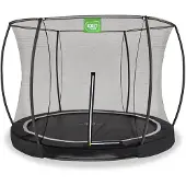 Exit Black Edition Trampolin ø244cm, Bodentrampolin, Rund, für Kinder, Schwarz