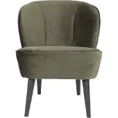 Woood Sessel "Sara Bezug mit Birkenholzbeinen, mittlere Sitzhöhe, H71 x B59 x T70 cm", grün, B:59cm H:71cm T:70cm, Sessel, Sessel, Tragkraft 90 kg, Maximale Verschleißfestigkeit, Velvet bezug