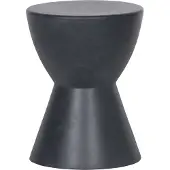 Woood Hocker "Dover aus Fiberclay mit Betonoptik und Sanduhr-Form Ø 35 x H 45 cm", grau (anthrazit), B:35cm H:45cm T:35cm, Hocker, Hocker, Glasfaser-Ton-Verbund, Tragkraft 50 kg, Pfleiglicht