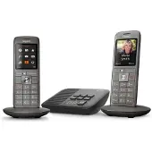 Gigaset CL660A Duo, Analoges/DECT-Telefon, Kabelloses Mobilteil, Freisprecheinrichtung, 400 Eintragungen, Anrufer-Identifikation, Grau