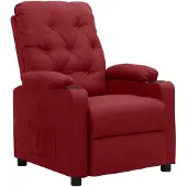 vidaXL Relaxsessel Weinrot Stoff