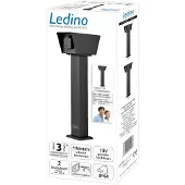 Ledino Steckdosensäule Connect L2 mit 2 Dosen, schwarz
