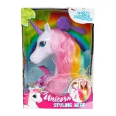 Nobrand Stylingkopf Unicorn mit Zubehörset zum Frisieren und Stylen, 20 cm
