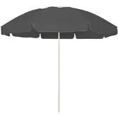 The Living Store Strandschirm Anthrazit 240 cm