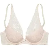 Vivance Push-up-BH , Damen, Gr. 70, Cup C, beige (puder), Microtouch, Obermaterial: 60% Polyamid, 35% Polyester, 5% Elasthan, BHs Push-up-BH, Dessous im hübschen Spitzen-Mix, Dessous