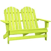 vidaXL Adirondack-Gartenbank 2-Sitzer Massivholz Tanne Grün
