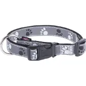 Trixie Reflektierendes Halsband M-L 35-55cm Schwarz/Silbergrau für Hunde