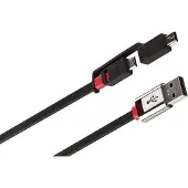 Monster Energy Monster Cable 133253-00, 0,305 m, USB A, Micro-USB B, USB 2.0, Männlich/Männlich, Schwarz