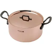 De Buyer [DEBUYER634224] Prima Matera Kookpot, Gietijzeren Handvaten - 90% Koper - 10% Rvs (24cm)