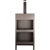 Esschert Design - Gartenherd XL - mit Holzlager - Schwarz