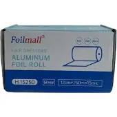 Comair Alufolie im Karton Ø 15 my, 12 cm x 250 m- Silber