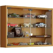 VCM Wandregal "Hängevitrine Wandvitrine Sammel Deko Mandosa M", braun (buche), B:60cm T:10cm, Regale, Wandregal