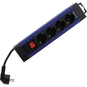 REV 0014412213, 1,9 m, Drinnen, 1,5 mm², Schwarz, Blau, Kunststoff, 4 AC-Ausgänge