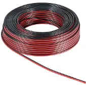 Goobay Lautsprecherkabel rot/schwarz CCA, 50 m Rolle, Querschnitt 2 x 0,75 mm²