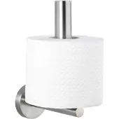 Wenko Toiletten-Ersatzrollenhalter "Bosio", grau (chromfarben), B:8cm H:18cm L:12cm, Edelstahl, Toilettenpapierhalter, Toiletten-Ersatzrollenhalter, Edelstahl, rostfrei