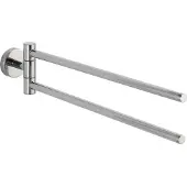 Wenko Handtuchhalter "Bosio", silber (silberfarben), B:5,5cm H:9cm T:43cm, Edelstahl, Handtuchhalter, Handtuchhalter, mit 2 Handtuchstangen