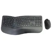 Conceptronic ORAZIO ERGO Kabelloses Set aus ergonomischer Tastatur und vertikaler Maus, spanisch, Volle Größe (100%), Kabellos, RF Wireless, QWERTY, Schwarz, Maus enthalten