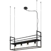 LINDBY Hängeleuchte Grisela, Regal, schwarz, Metall, 120 cm