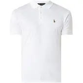 Ralph Lauren für Herren. 710685514001 Slim Fit Poloshirt mit weichem Griff weiß (XS), Lässig, Baumwolle, Kurzarm