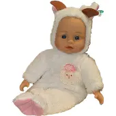 Merkloos 02025B BEAU Babypuppe – Kuschelpuppe im Schaf-Anzug für Kinder ab 24 Monaten