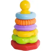 Simba Toys ABC Stacking Ring Pyramid, 1 Jahr(e), Blau, Grün, Orange, Rot, Violett, Gelb