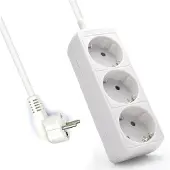 Ewent EW3958, 1,5 m, Drinnen, Typ F, Type F (CEE 7/4), Weiß, 3 AC-Ausgänge