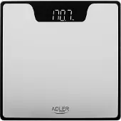 Adler AD 8174s, Elektronische Personenwaage, 180 kg, 100 g, Silber, kg / lb, Rechteck